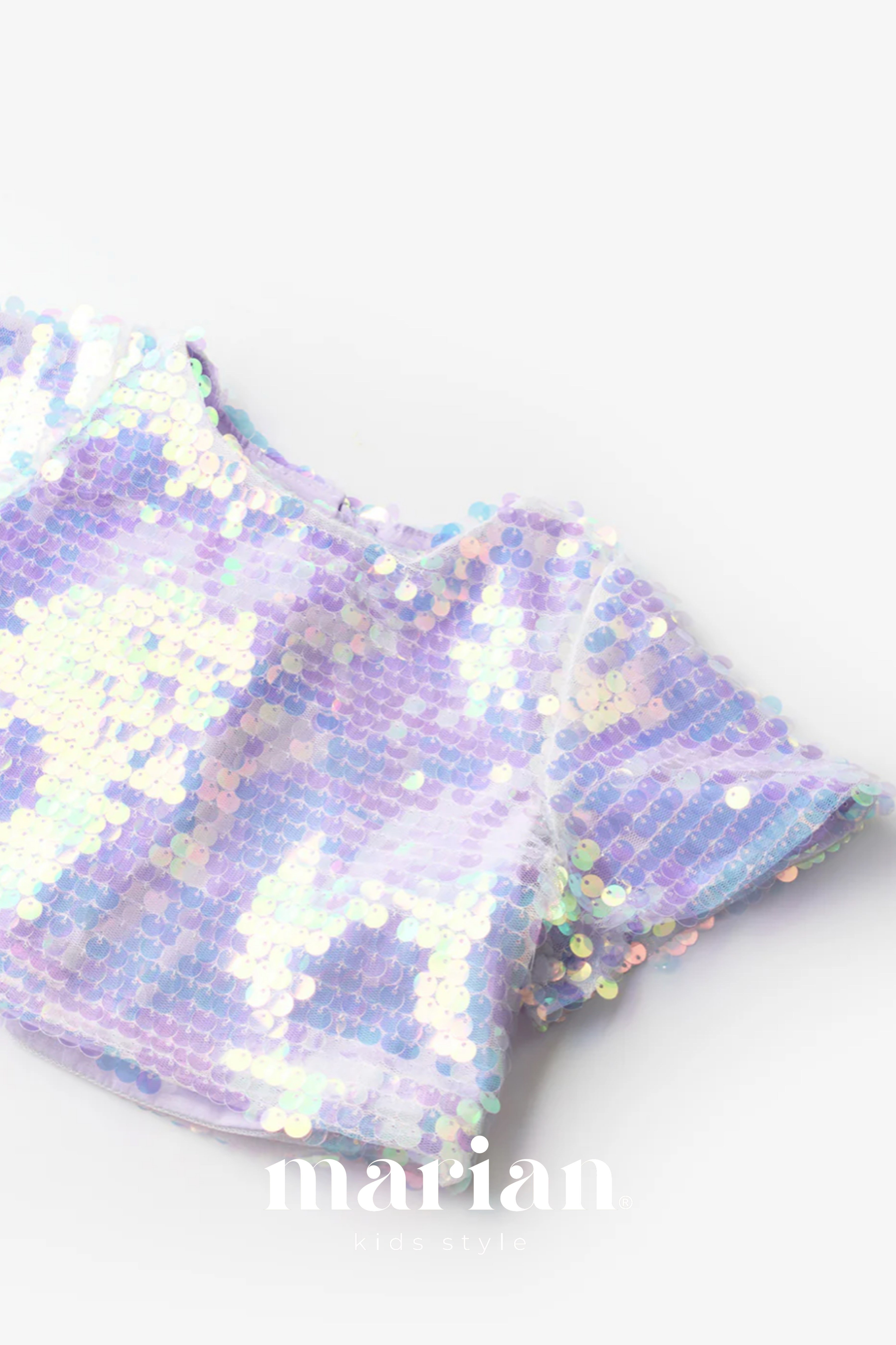 Lila Pullu Kız Çocuk Crop