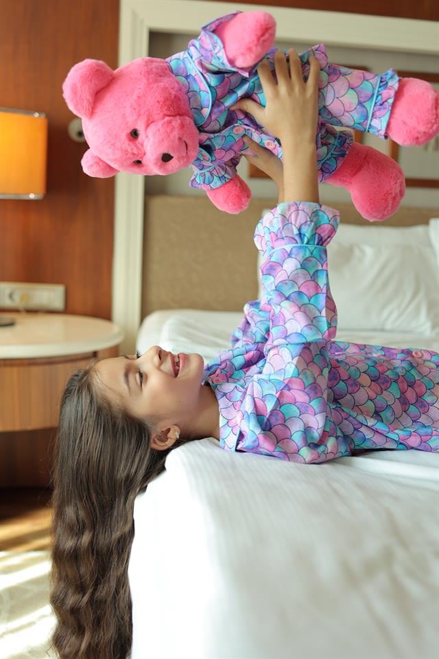 Luna Mia Uyku Arkadaşlı Kız Çocuk Pijama Seti