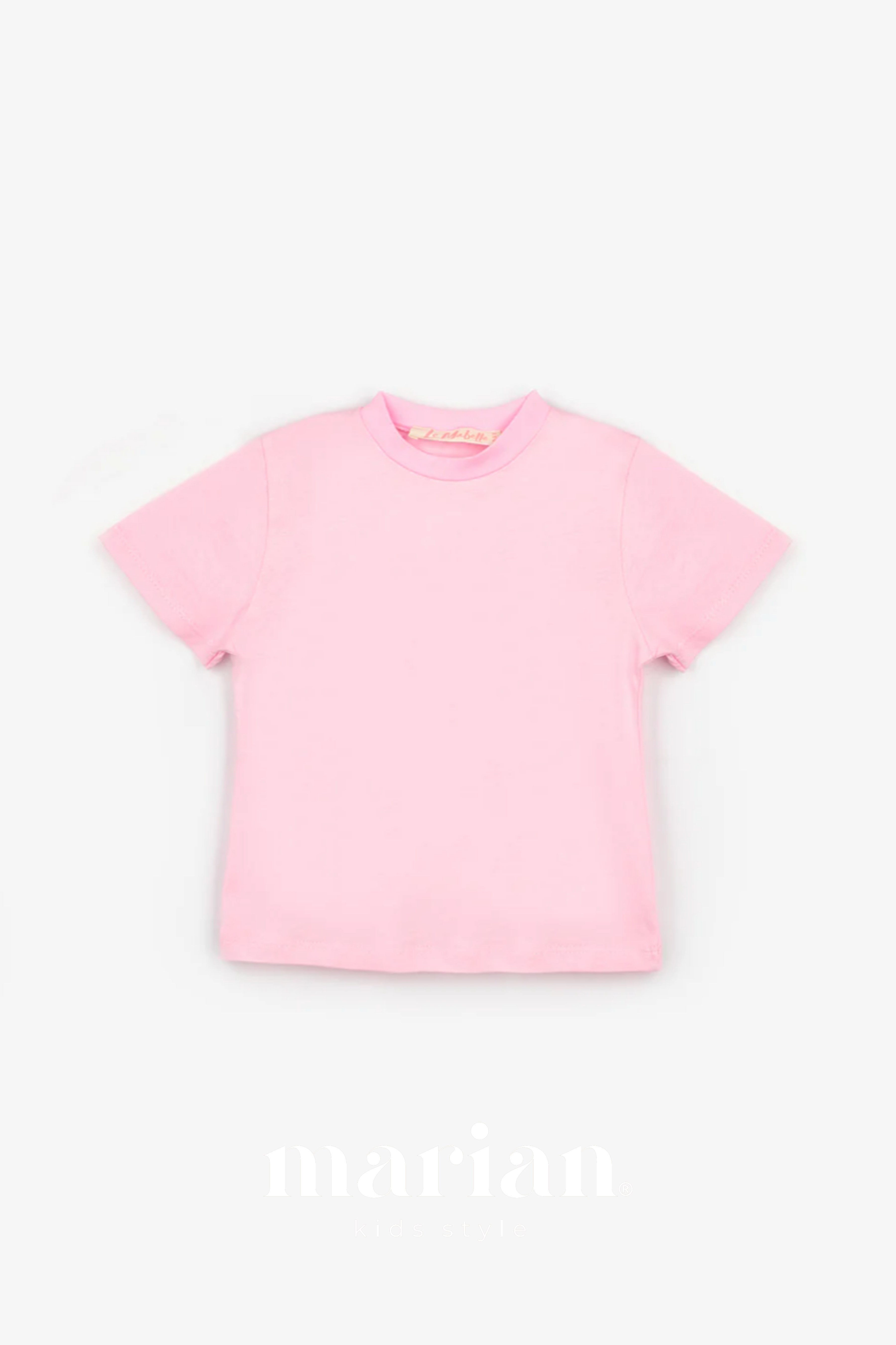 Pembe Penye Basic Çocuk Tişört