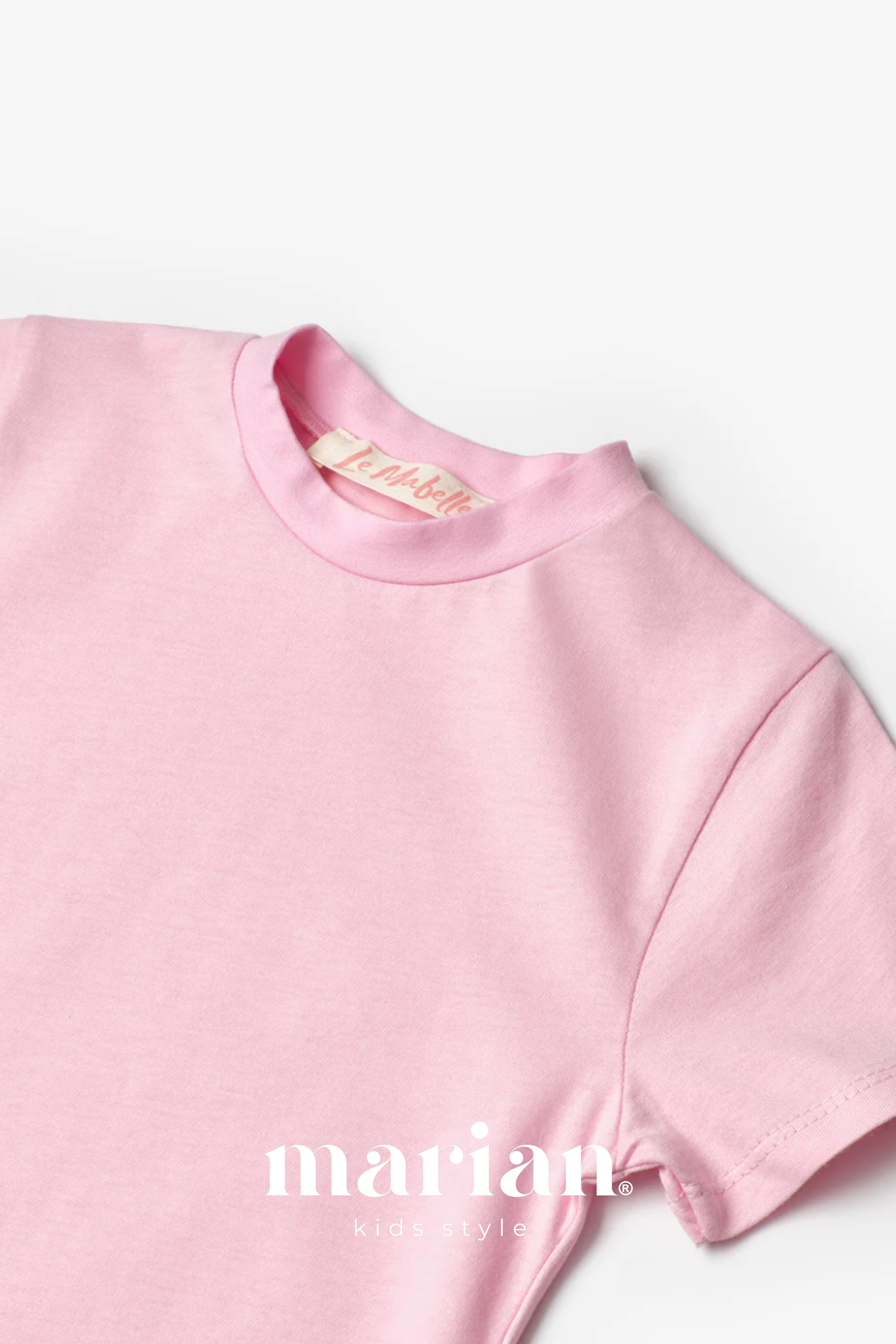 Pembe Penye Basic Çocuk Tişört