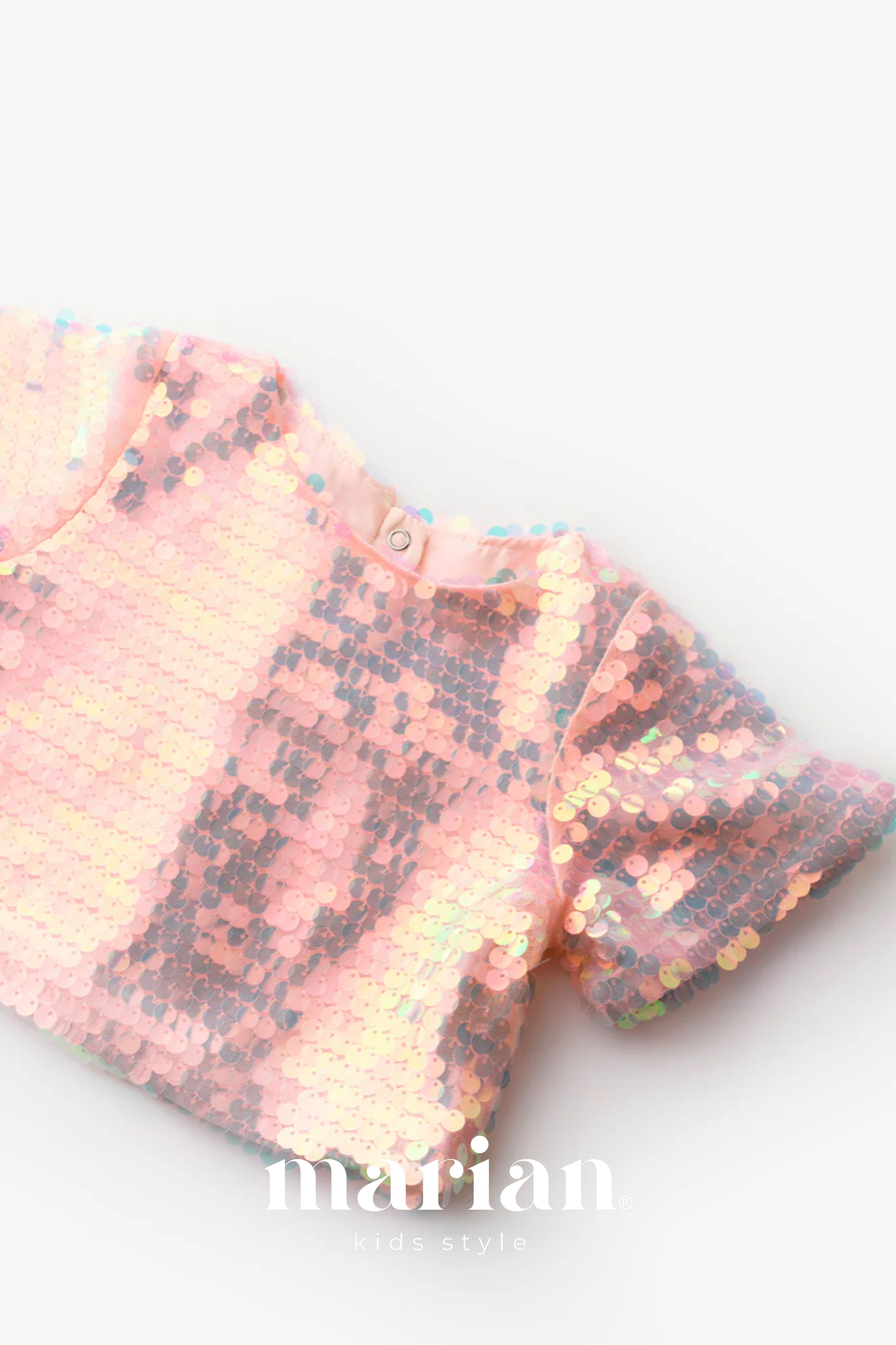 Somon Pullu Kız Çocuk Crop