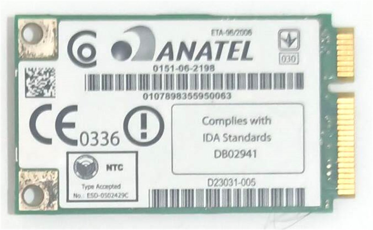 WIFI Kart - BluetoothIntel PRO/Wireless WM3945ABG ,D26839-011,001B778CE958, Notebook Wireless Kart , WİFİ KART STOK:Z-64