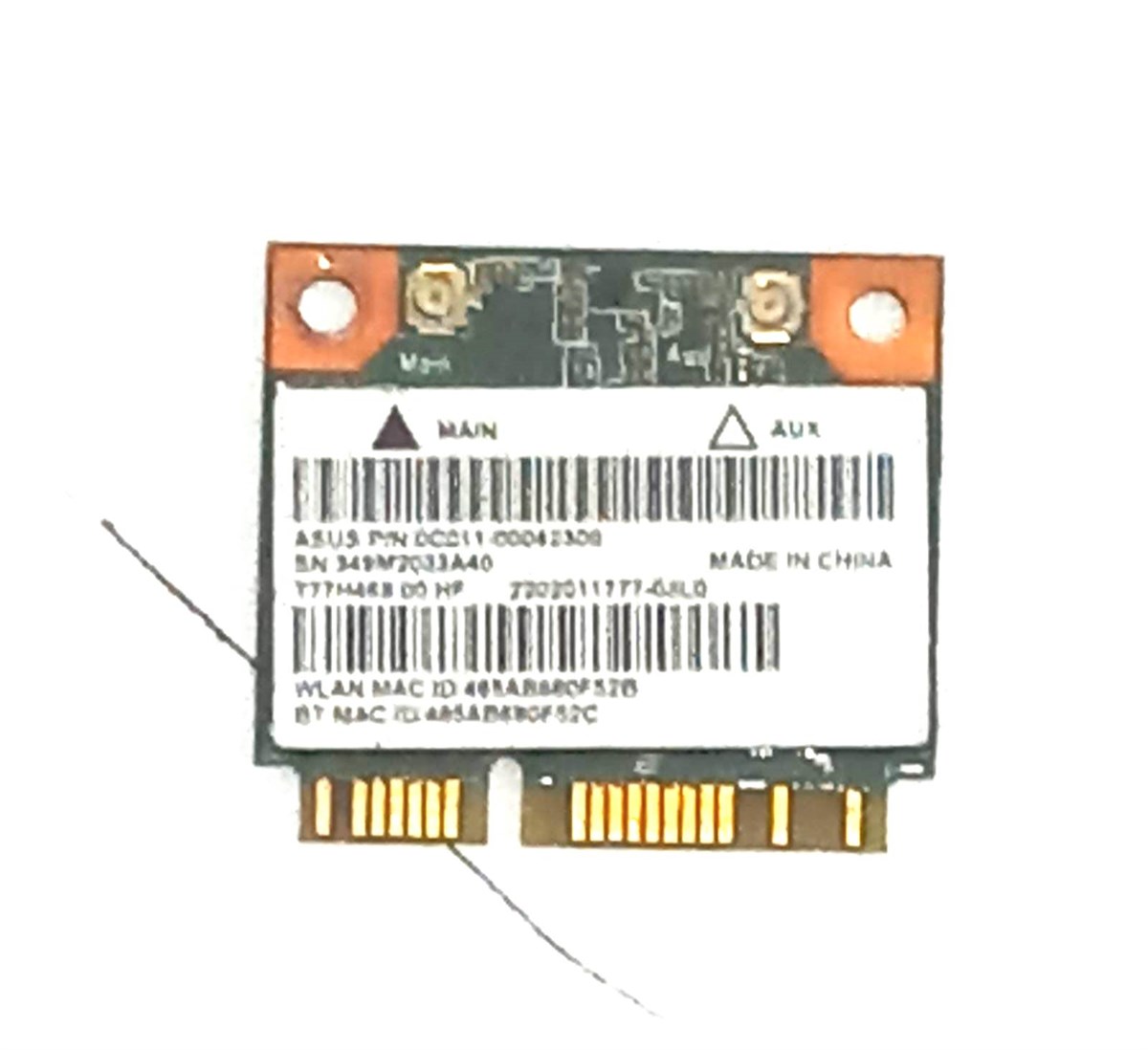 WIFI Kart - BluetoothAsus laptop için WLAN kartı DA105282 standart HF WLAN ER0042864/10 DA0042862/10 68942359F011 STOK: 13