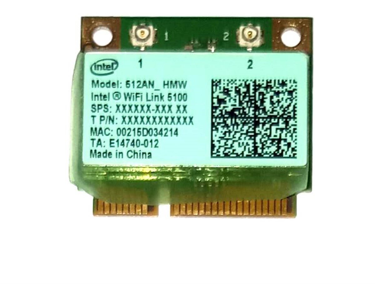 WIFI Kart - BluetoothIntel WiFi Bağlantısı 5100 512AN HMW 300 M yarım mini pcie 2.4G/5G dual band kablosuz ağ kart STOK: Z 70