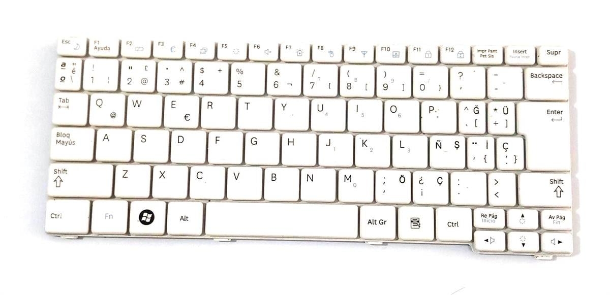 Klavye - Tuş TakımıSamsung Cnba5902687, Cnba5902709 Notebook Klavye (Beyaz Tr) Beyaz STOK: Z79