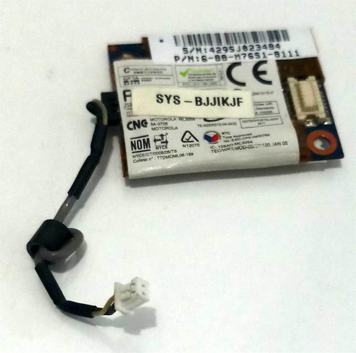 WIFI Kart - BluetoothMOTOROLA ML3054 NOTEBOOK MODEM STOK: 163