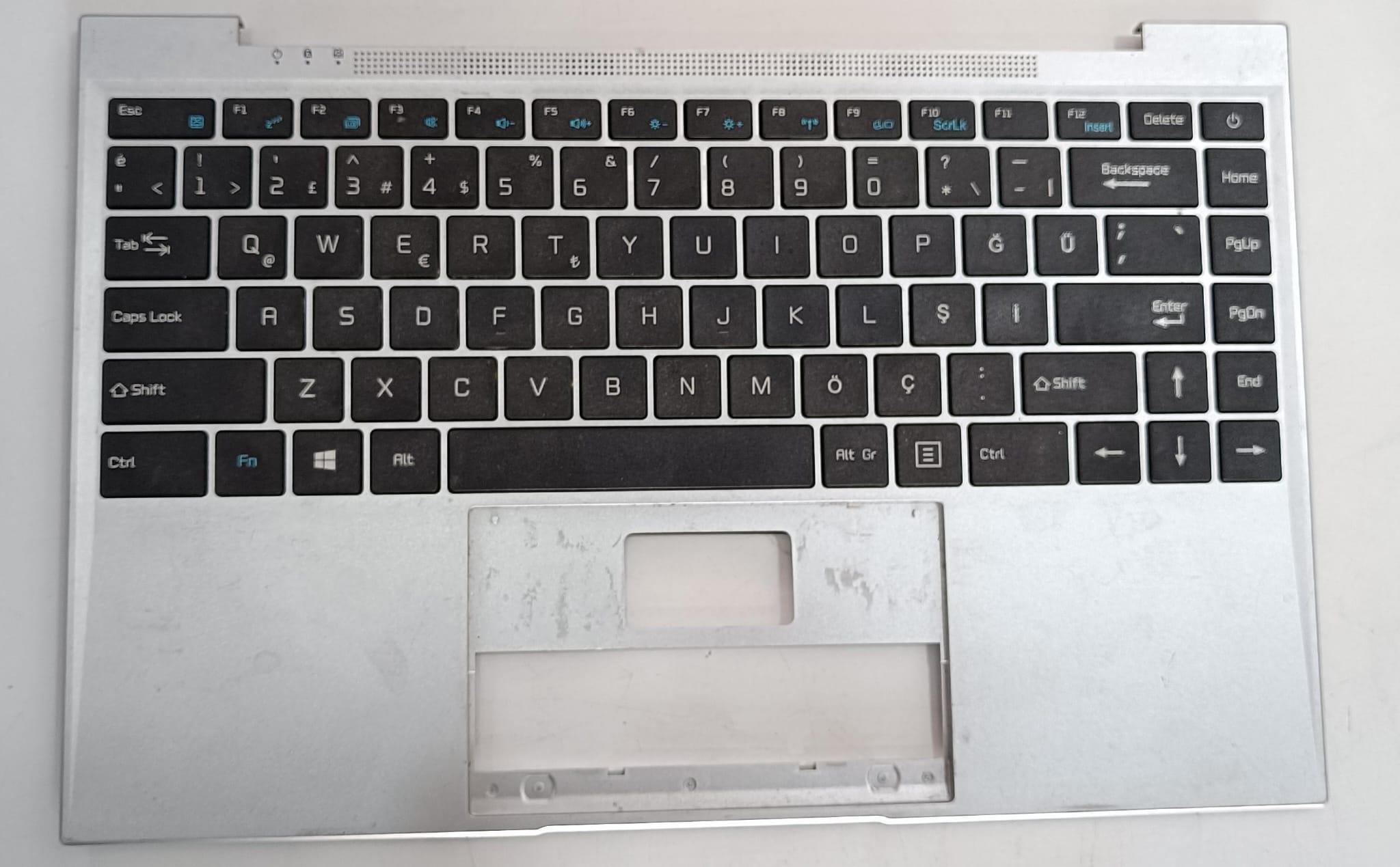 Klavye - Tuş TakımıNIRVANA NB C350 SILVER KLAVYE VE ÜST KASASI 181205-B1419 NOT : TOUCHPAD YOK  STOK:Z95