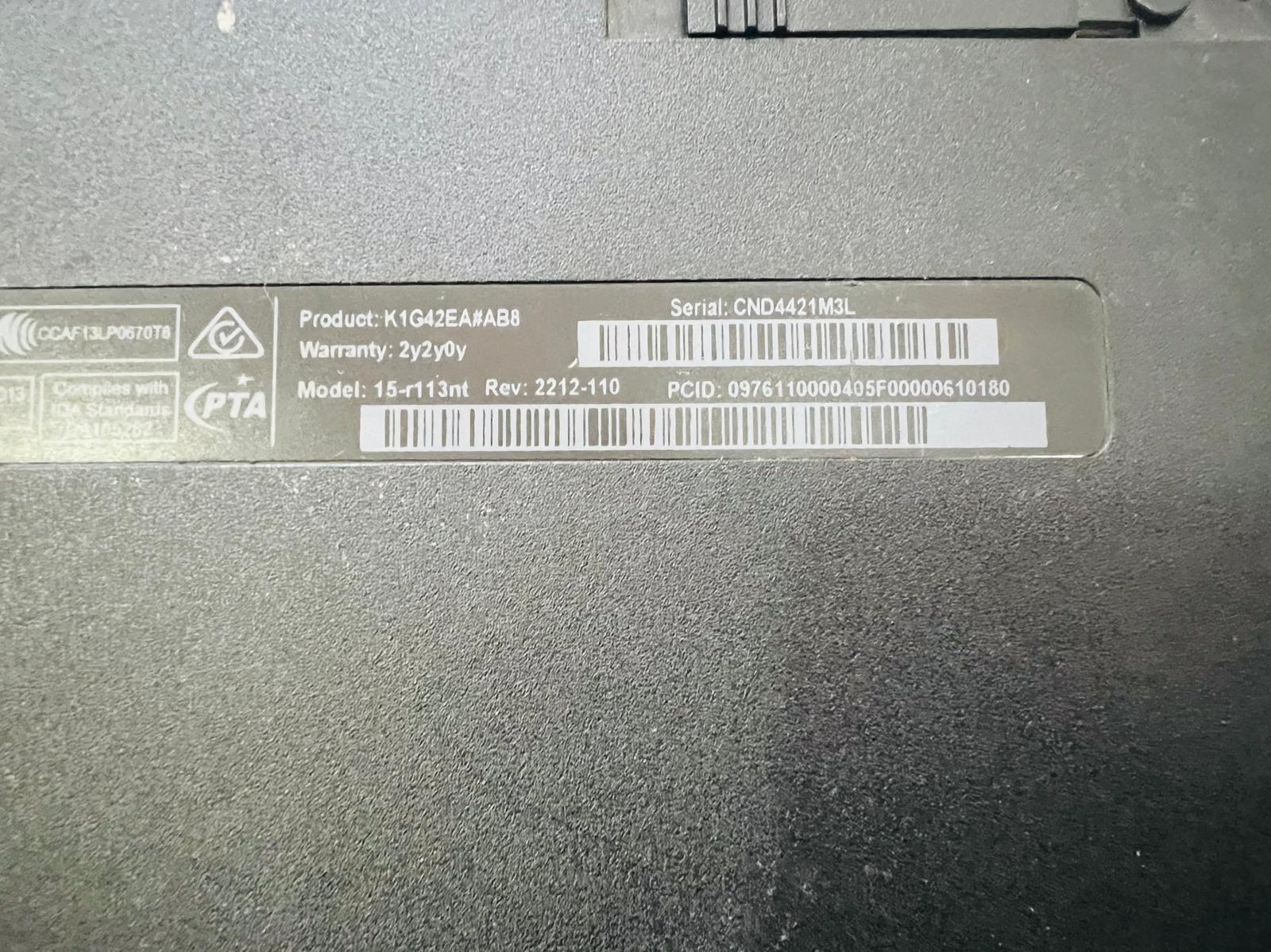 Alt KasaHP ORİJİNAL SORUNSUZ ÇIKMA ÜRÜN TPN-C117 ALT KASA 15-R113NT STOK:Z95