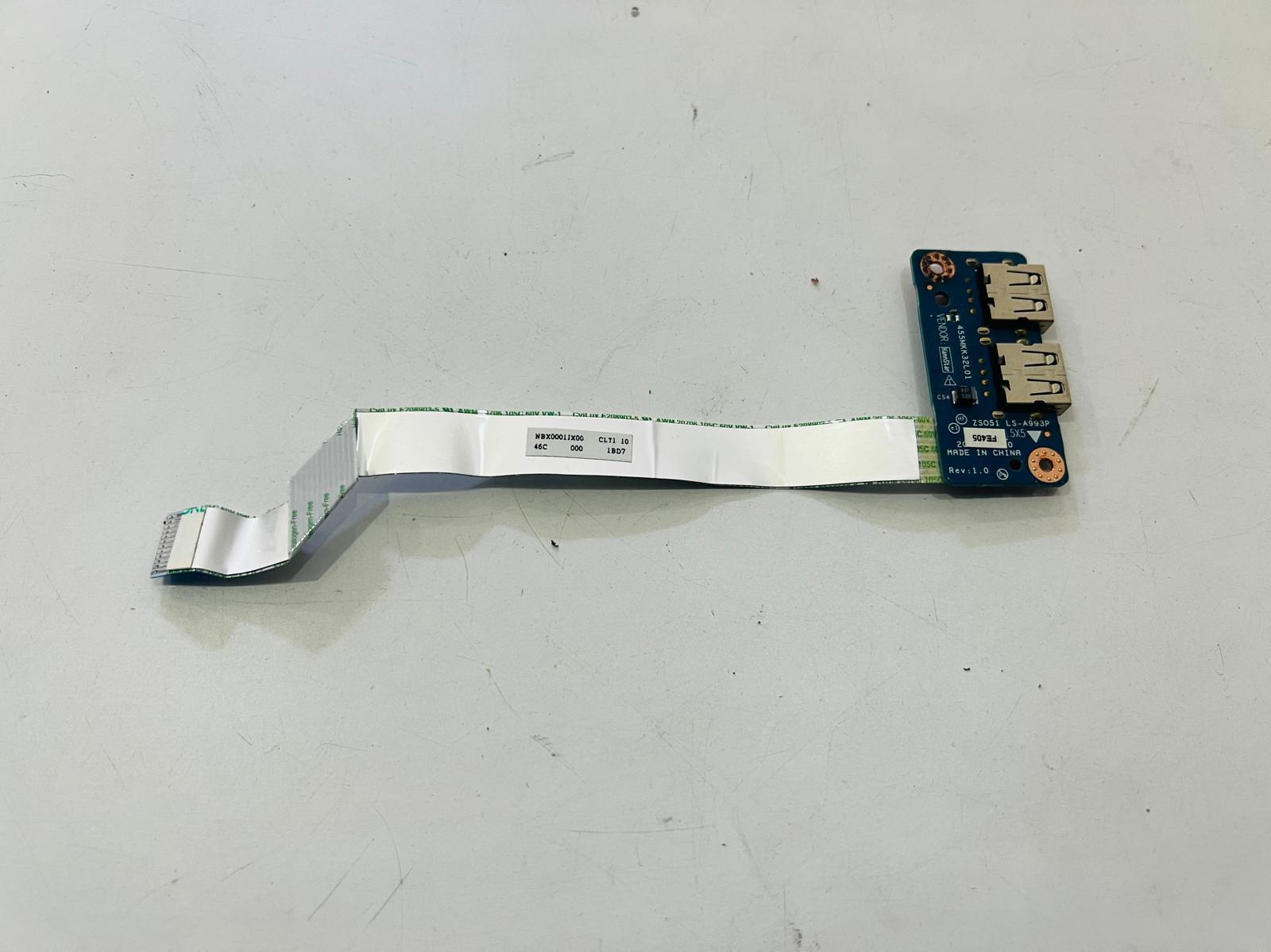 USB - AUX BoardHP ORİJİNAL SORUNSUZ ÇIKMA ÜRÜN TPN-C117 USB BOARD15-R113NT MODEL: ZS051 LS-A993PSTOK:Z95