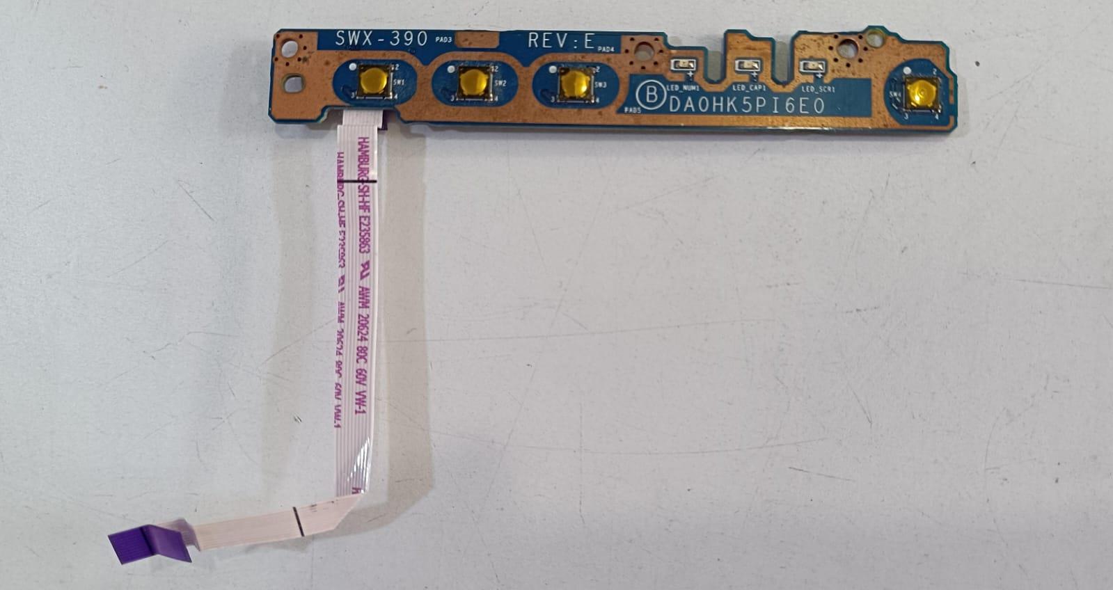 Power Buttton - Power BooardSony Vaio sve151g17m, sve151e11m, sve151j13m, DA0HK5PI6E0 SWX-390 Tetik Power Butonu Stok:Z104