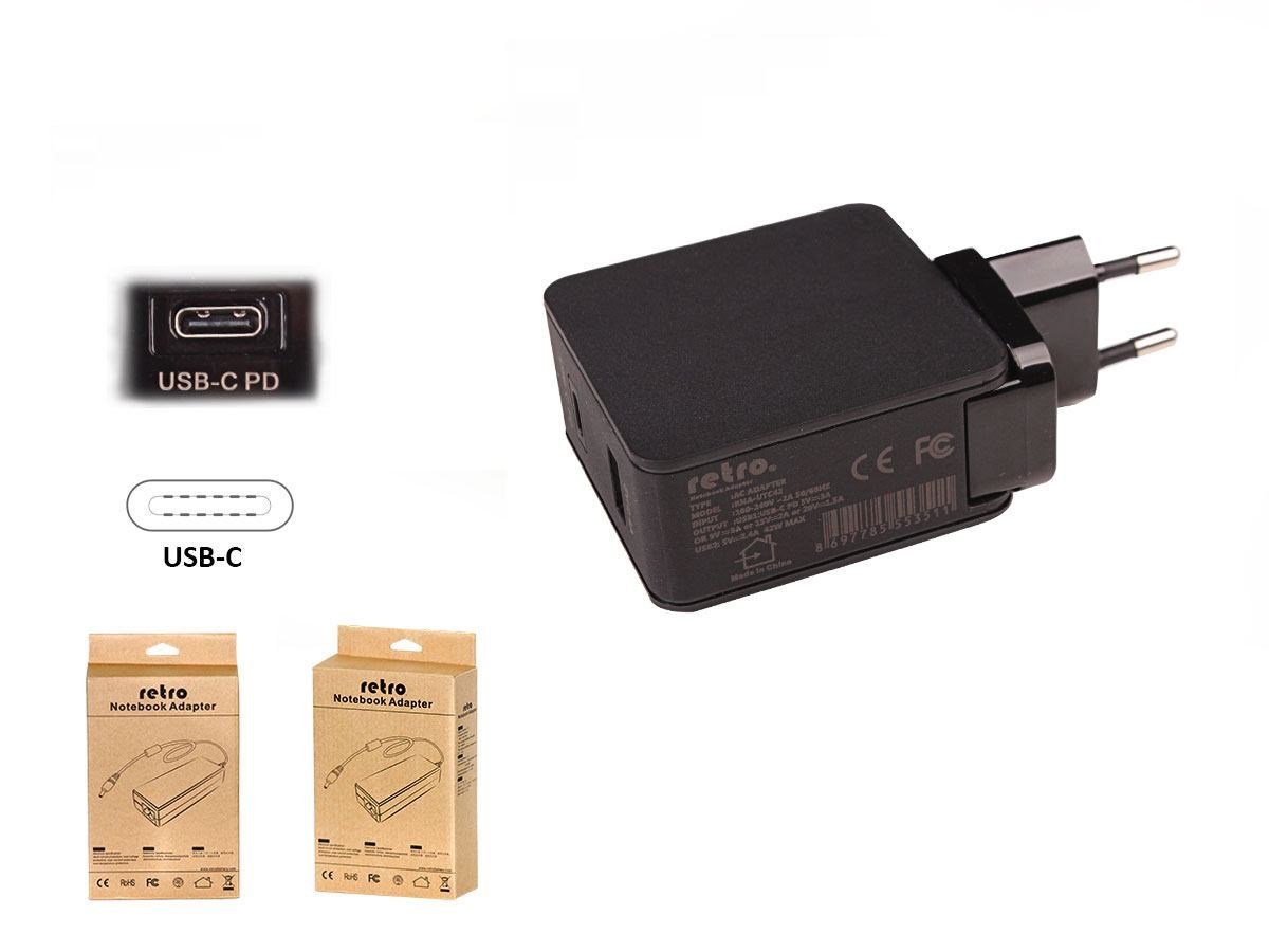 RETRO 30W USB-C PD + 12W USB 2-in-1 Adapt�r RNA-UTC42