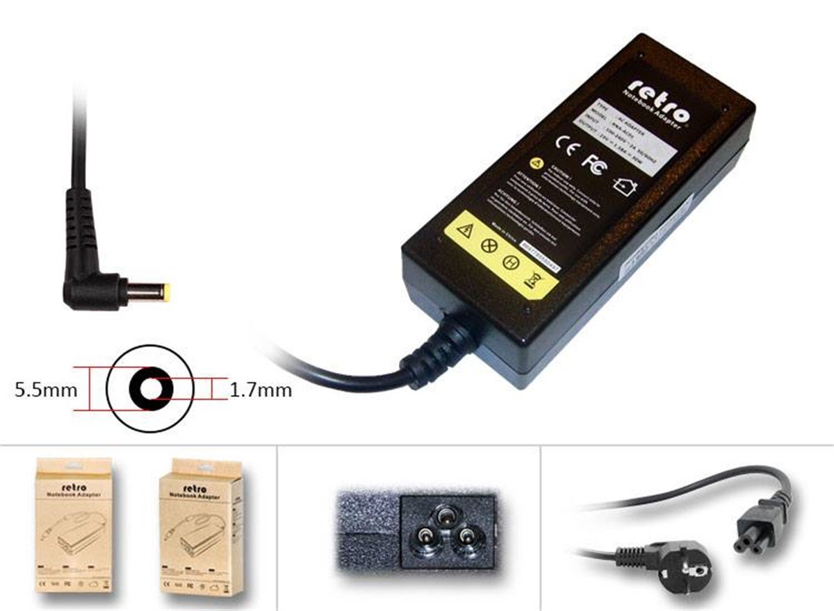 RETRO Acer Aspire One, Dell Mini 10, Packard Bell DOT 30W Notebook Adapt�r RNA-AC01