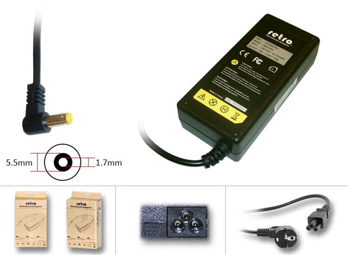 RETRO Acer Aspire, Packard Bell EasyNote 65W Notebook Adapt�r RNA-AC02