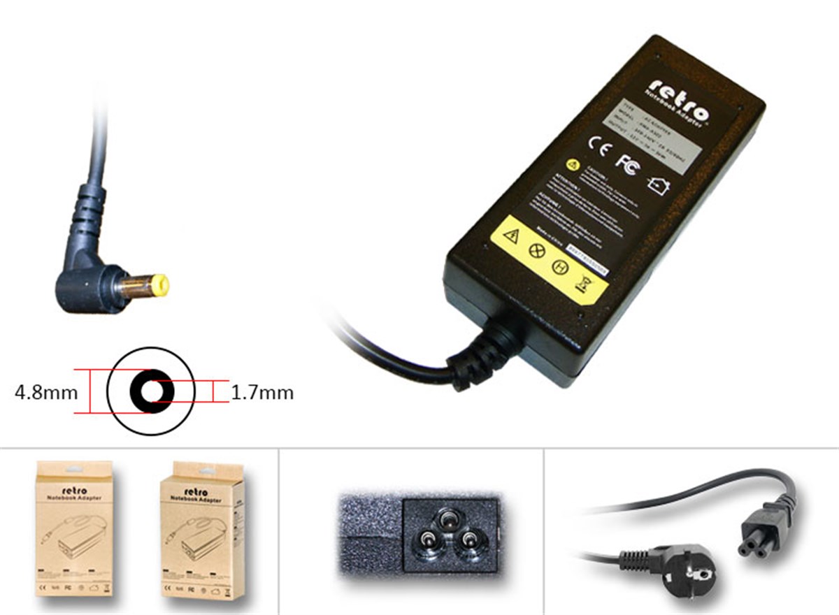 RETRO Asus Eee Pc 900, 1000 36W Notebook Adapt�r RNA-AS02