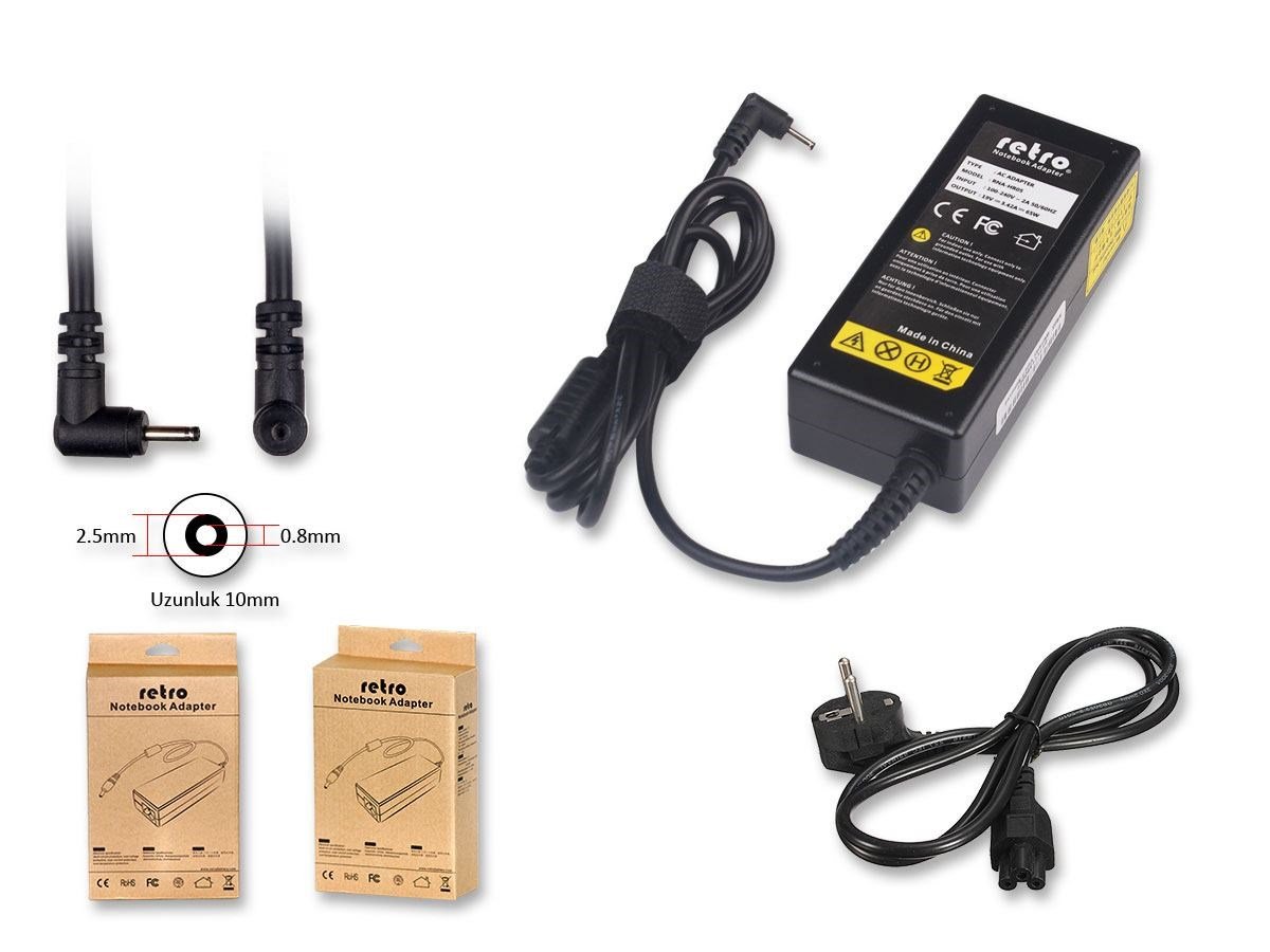 RETRO Casper Nirvana CBE, C18 65W Ultrabook Notebook Adapt�r� RNA-HR05