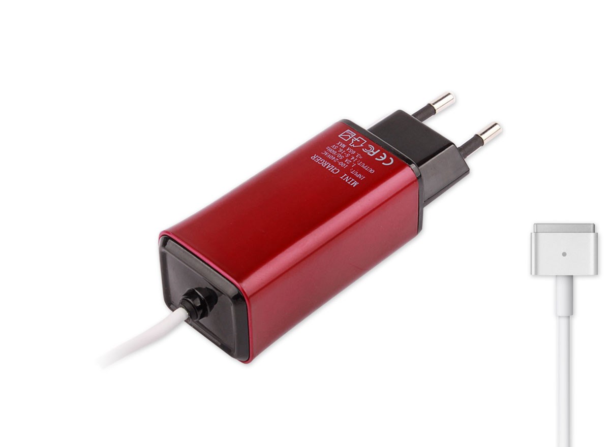 RETRO-Color, Apple MacBook 45W-60W MagSafe 2 Mini Adapt�r - K�rm�z�