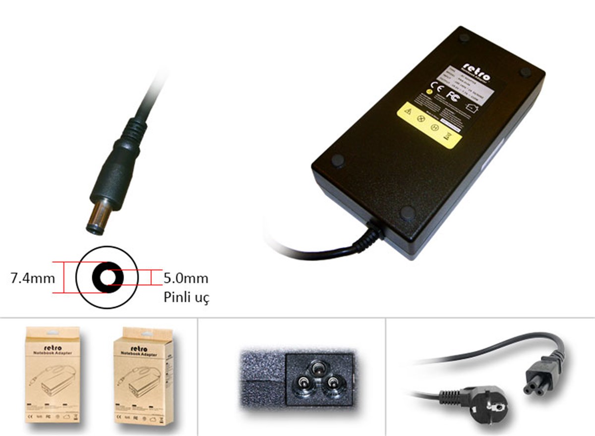 RETRO Dell 150W Pinli U� Notebook Adapt�r RNA-DL06