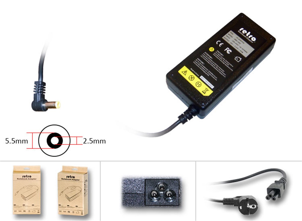 RETRO Fujitsu Siemens, Lenovo 20V 3.25A 65W Notebook Adapt�r RNA-LS02