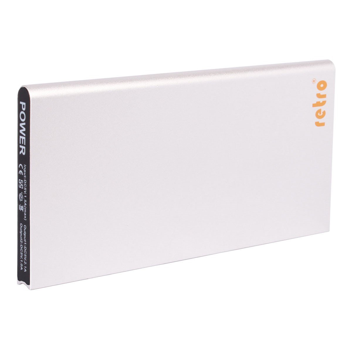 RETRO PowerBank 12000mAh Harici Batarya - Silver - Ultra Slim