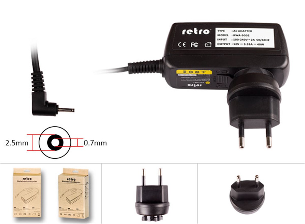 RETRO Samsung ATIV Smart Pc 40W Notebook Tablet Adapt�r� RWA-SG02