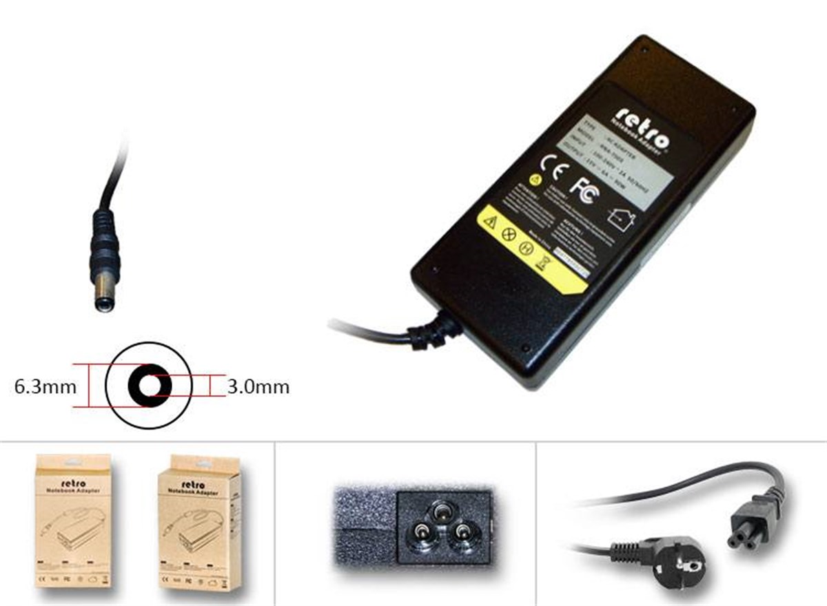 RETRO Toshiba Dynabook 15V 6A 90W PA2521E-2AC3 Notebook Adapt�r RNA-TS03