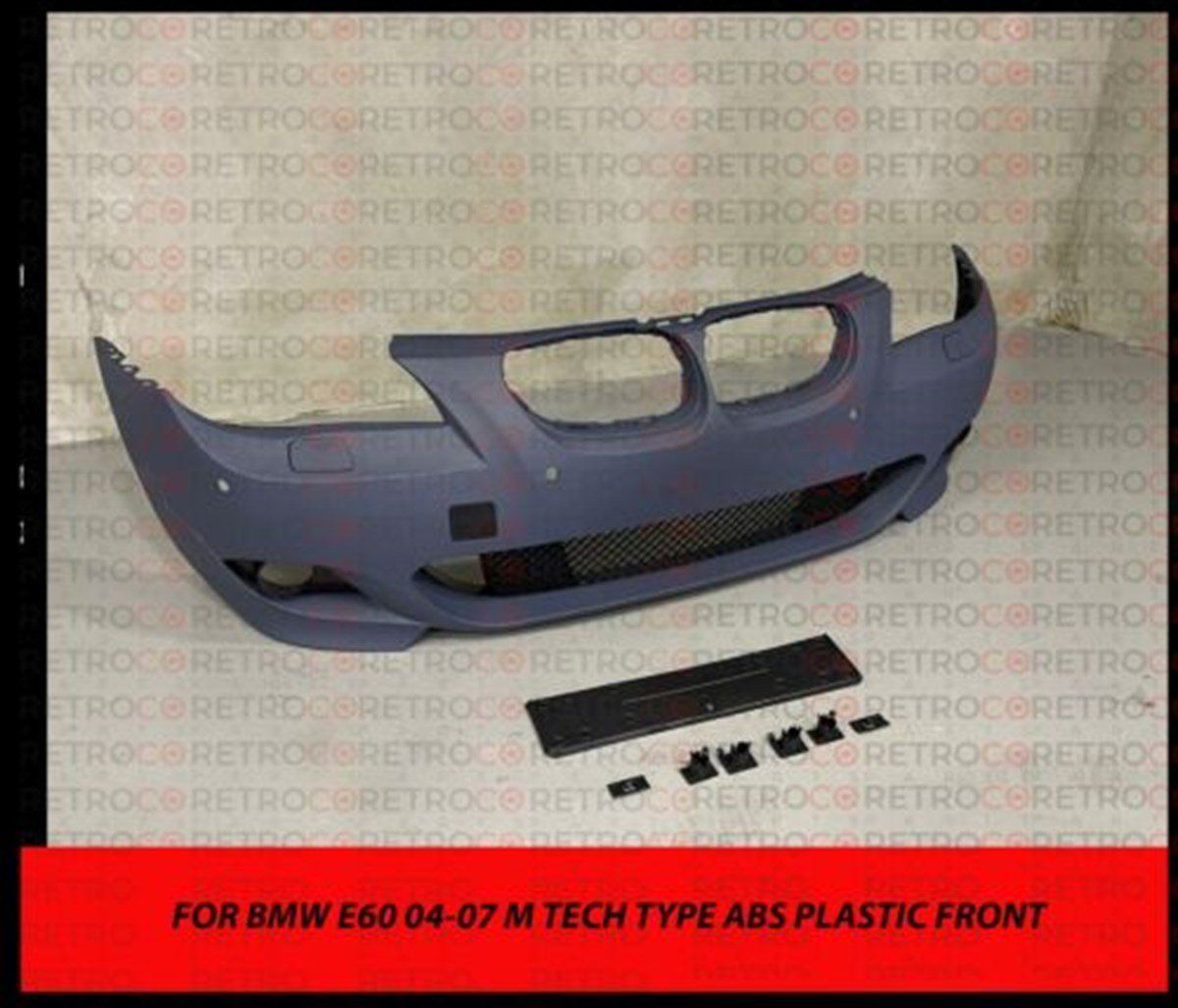 04-07 For BMW E60 M Tech FRONT BUMPER W CLEAR FOR 5 SERIES W 23MM PDC