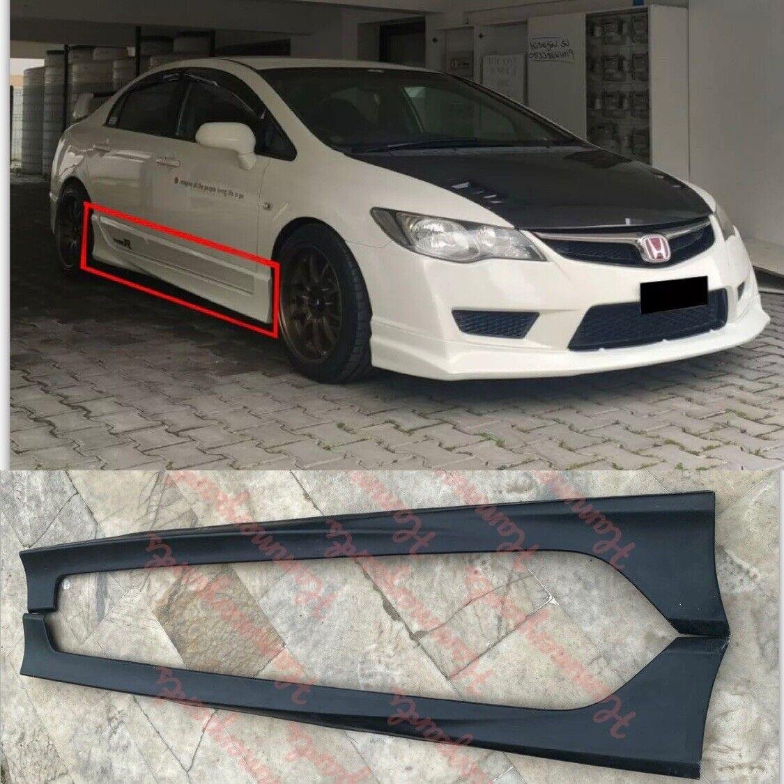 06-11 Plastic For Honda Civic Fd2 4DR JDM TypeR Side Skirts Skirt Fa5 Fa1 Fd6