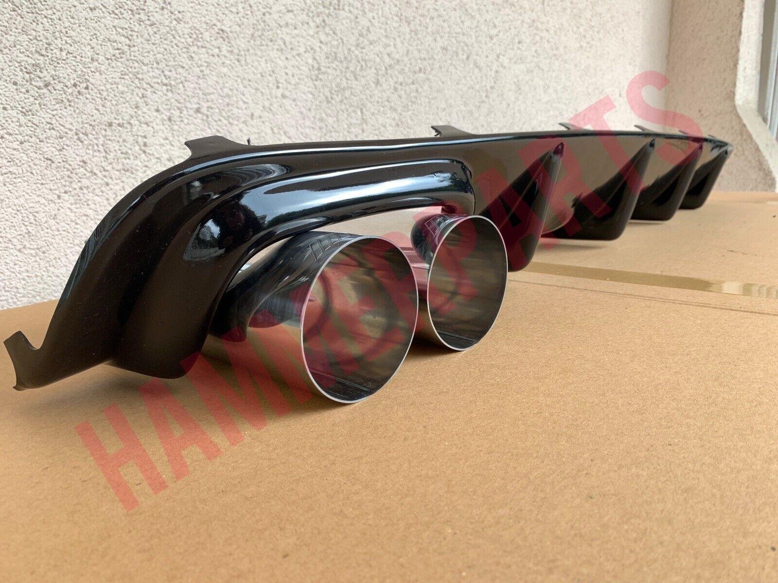 96-03 For BMW E39 5-Series M Tech 4Dr Rear Bumper Diffuser Gloss Black Abs Plast