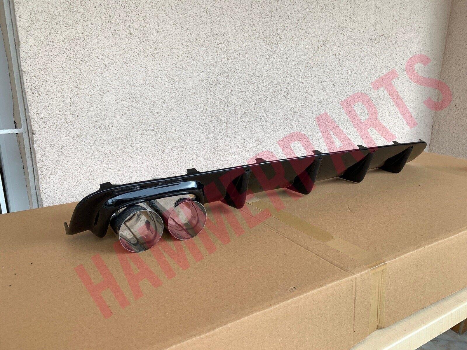 96-03 For BMW E39 5-Series M Tech 4Dr Rear Bumper Diffuser Gloss Black Abs Plast