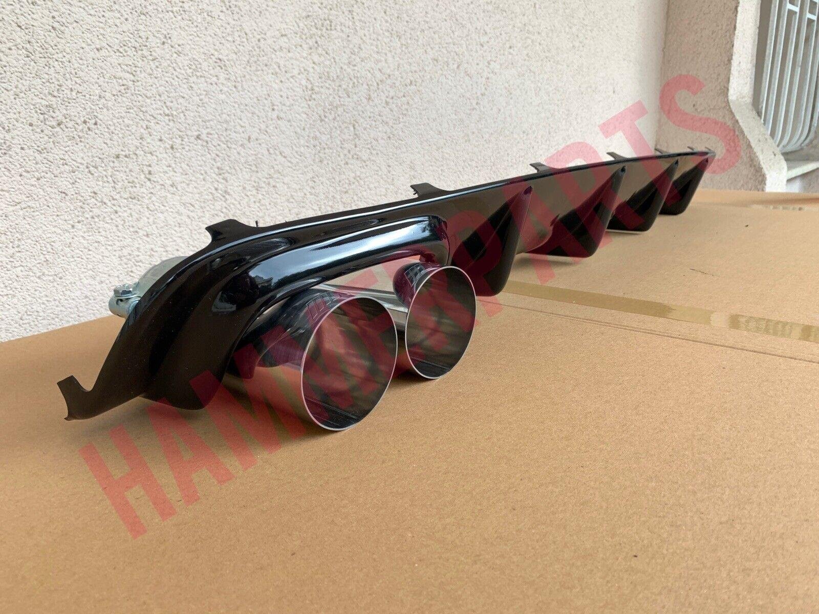 96-03 For BMW E39 5-Series M Tech 4Dr Rear Bumper Diffuser Gloss Black Abs Plast