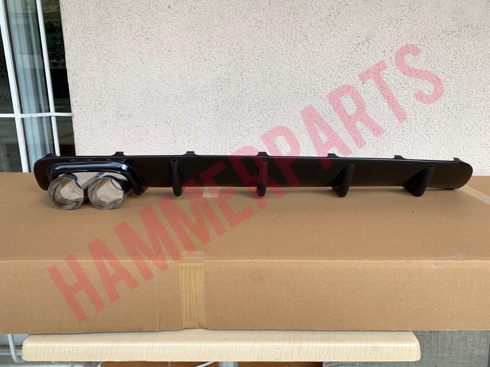 96-03 For BMW E39 5-Series M Tech 4Dr Rear Bumper Diffuser Gloss Black Abs Plast