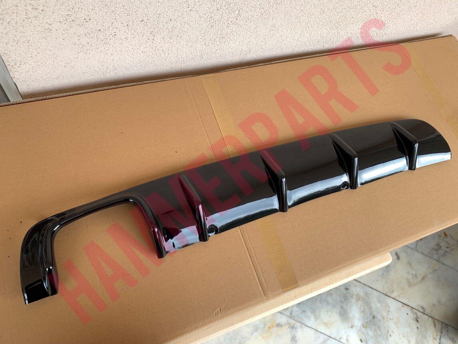 96-03 For BMW E39 5-Series M Tech 4Dr Rear Bumper Diffuser Gloss Black Abs Plast