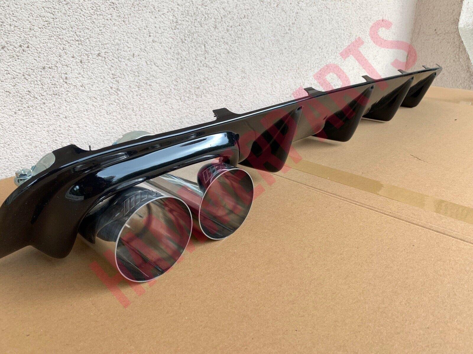 96-03 For BMW E39 5-Series M Tech 4Dr Rear Bumper Diffuser Gloss Black Abs Plast