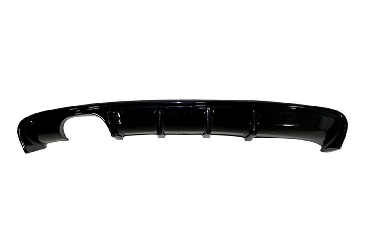 A3 8P S3 Style Rear Diffuser Piano Black Left Dual Outputs Vacuum Plastic  2008-2010 2008-2012  8P FL (4 Kapı) stndrt