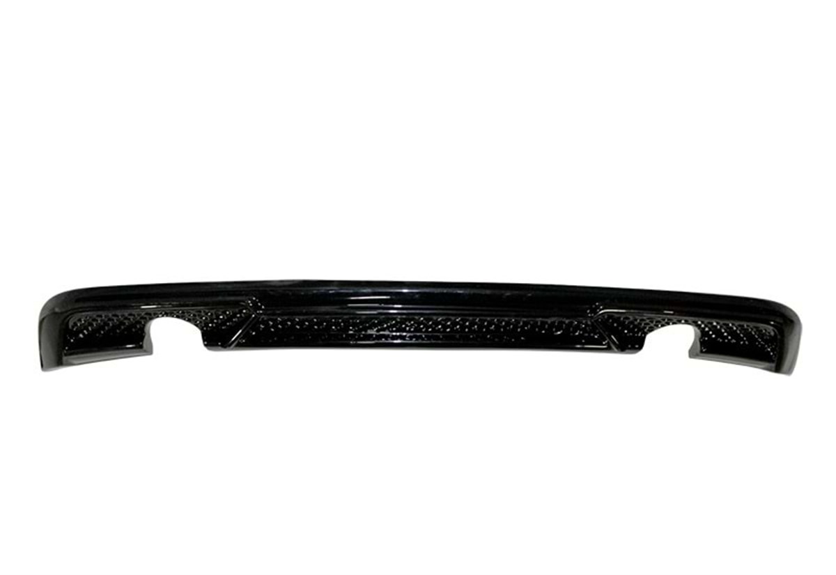 A3 8V FL S3 Rear Diffuser Left and Right Single Output Piano Black Vacuum  2017-2019 8V FL (2-4 door HB- Standart Tmp)