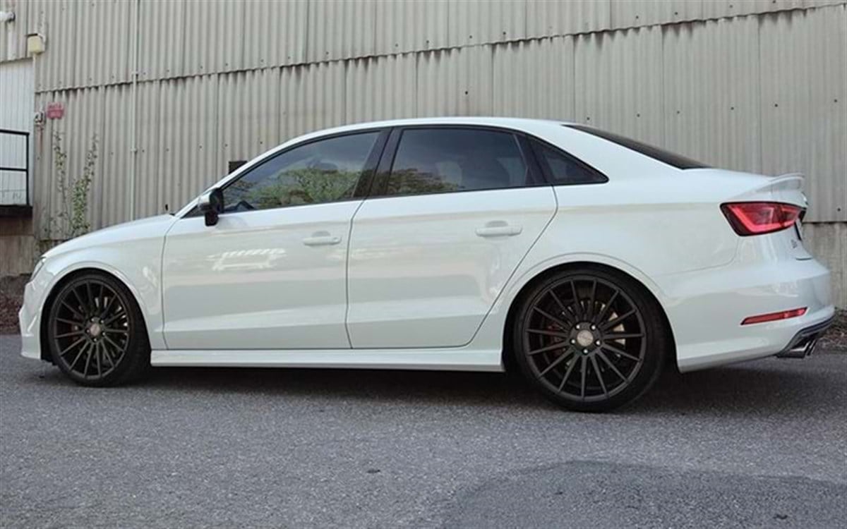 A3 8V Sedan S3 Model Side Skirts Raw Surface Vacuum Plastic  2012-2019 8V (SEDAN)