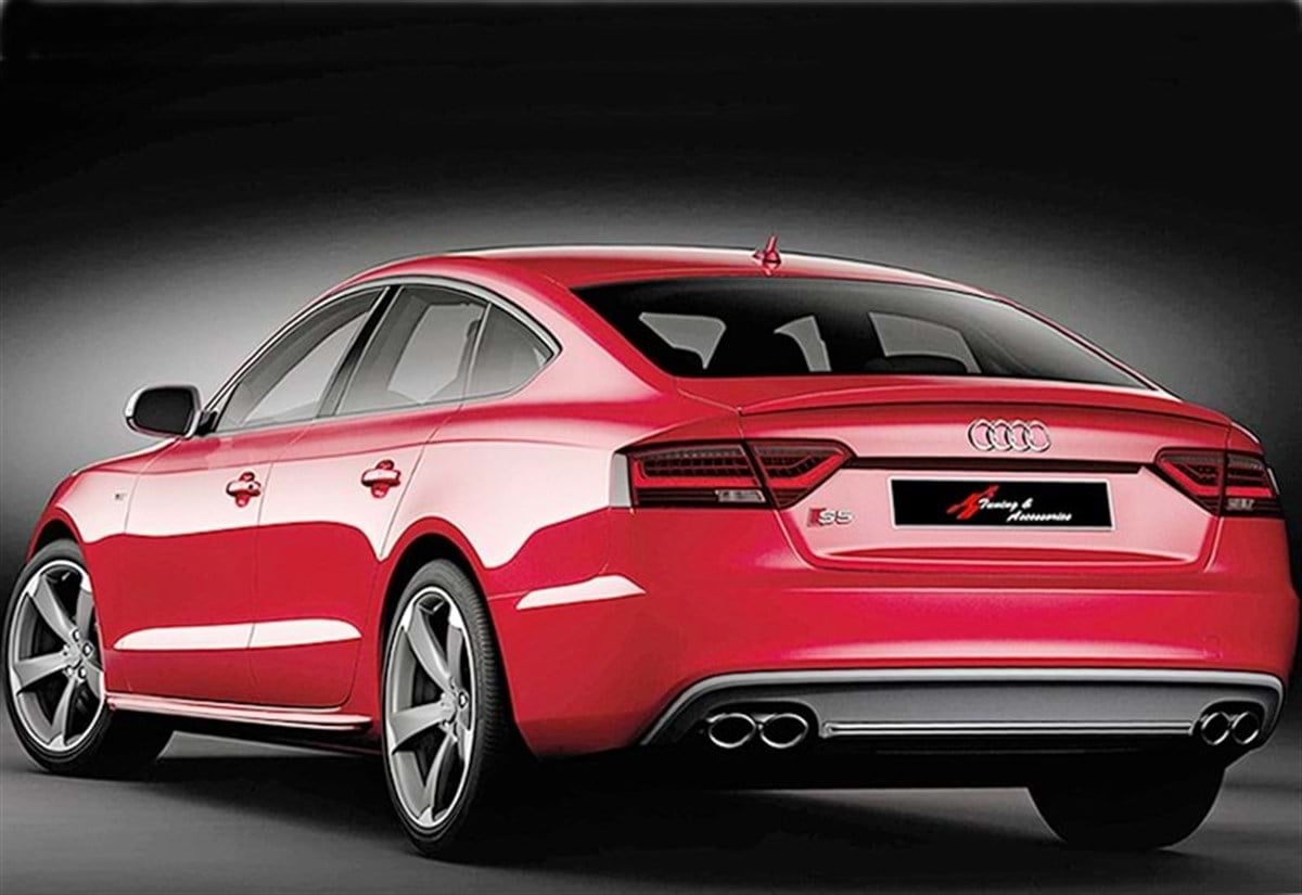 A5 B8 S5 Rear Trunk Spoiler Piano Black Vacuum Plastic  2007-2016 (4 Doors)
