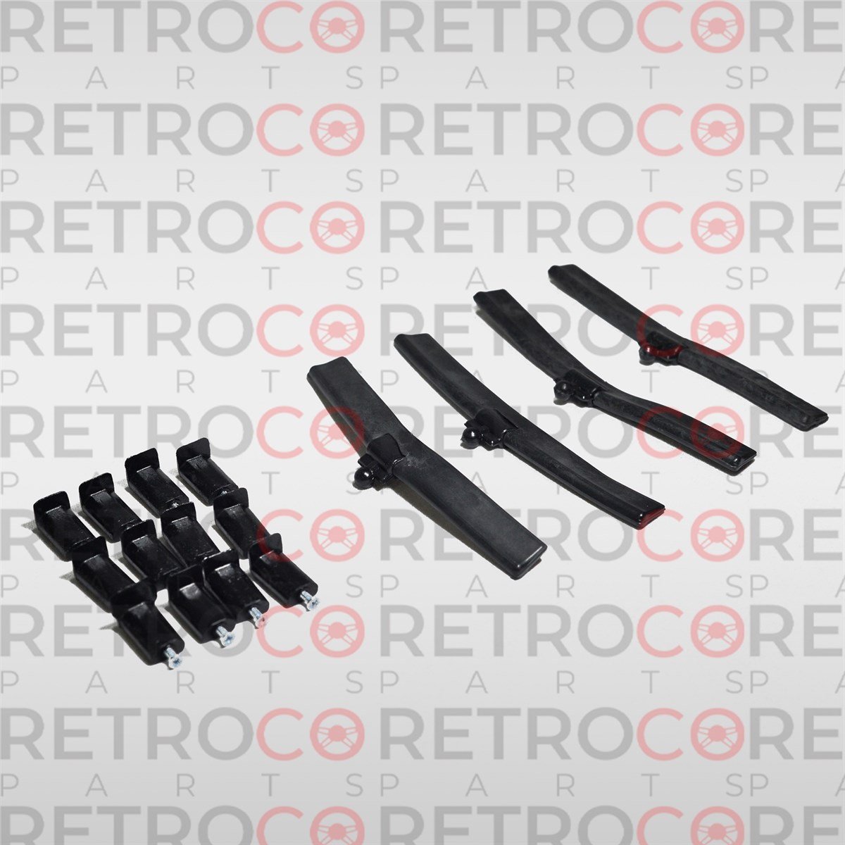 Bmw e30 headlight Wiper Blade 4 Piece Wiper Blade +12 Headlight Ring Clips
