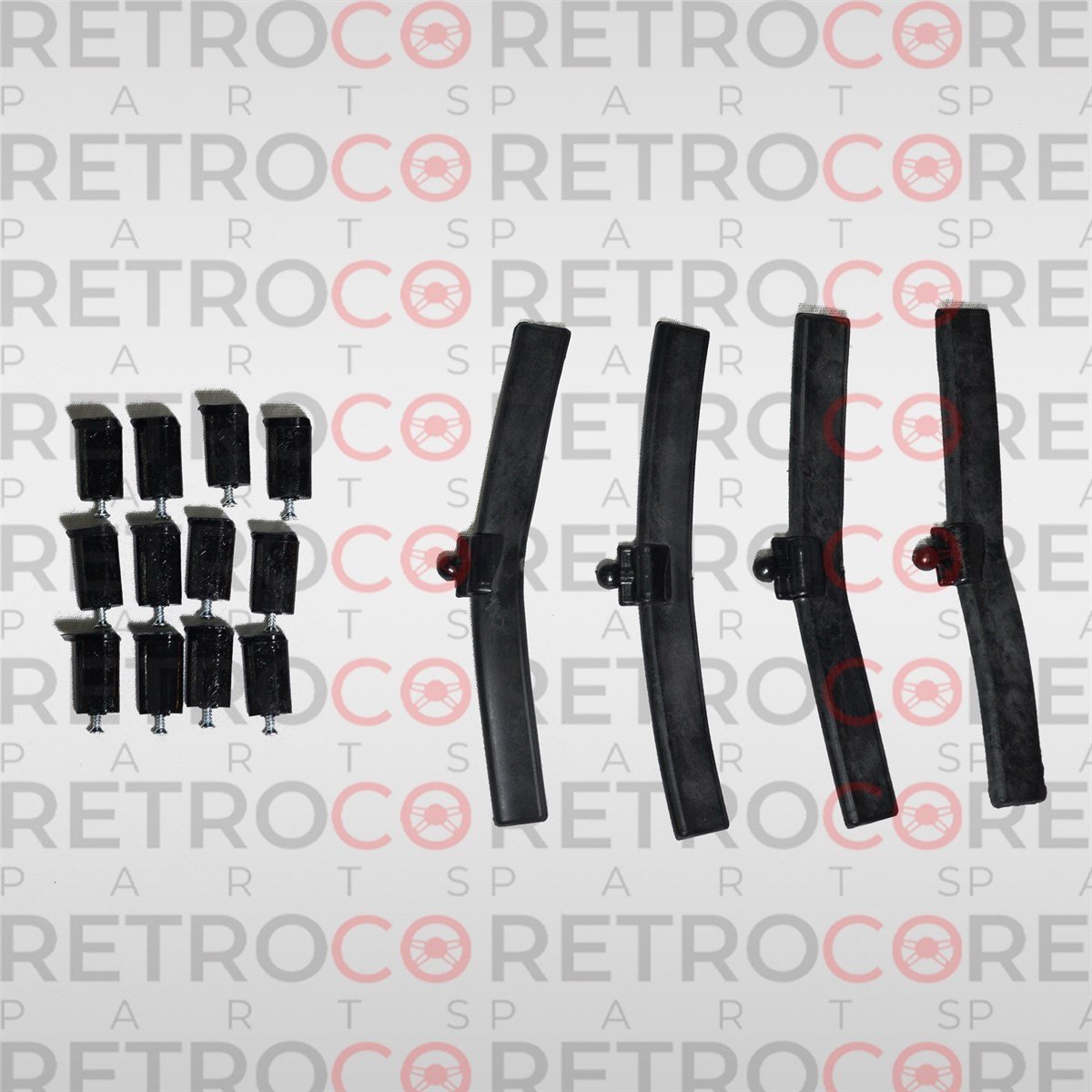 Bmw e30 headlight Wiper Blade 4 Piece Wiper Blade +12 Headlight Ring Clips