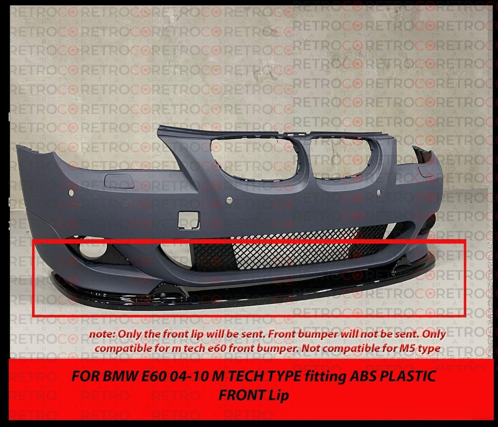 BMW E60 E61 5 Series M Front Bumper Lip Spoiler Mtech Fits 04-10 Only Mtech Fit 