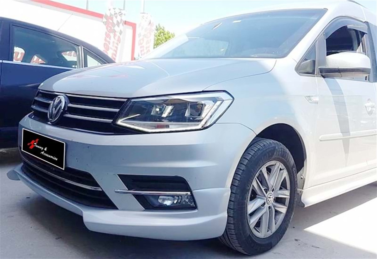 Caddy Mk3 FL2 Rieger Model Front Lip Raw Surface Vacuum Plastic  2015-2020 2015 - 2020  Caddy Mk3 FL2