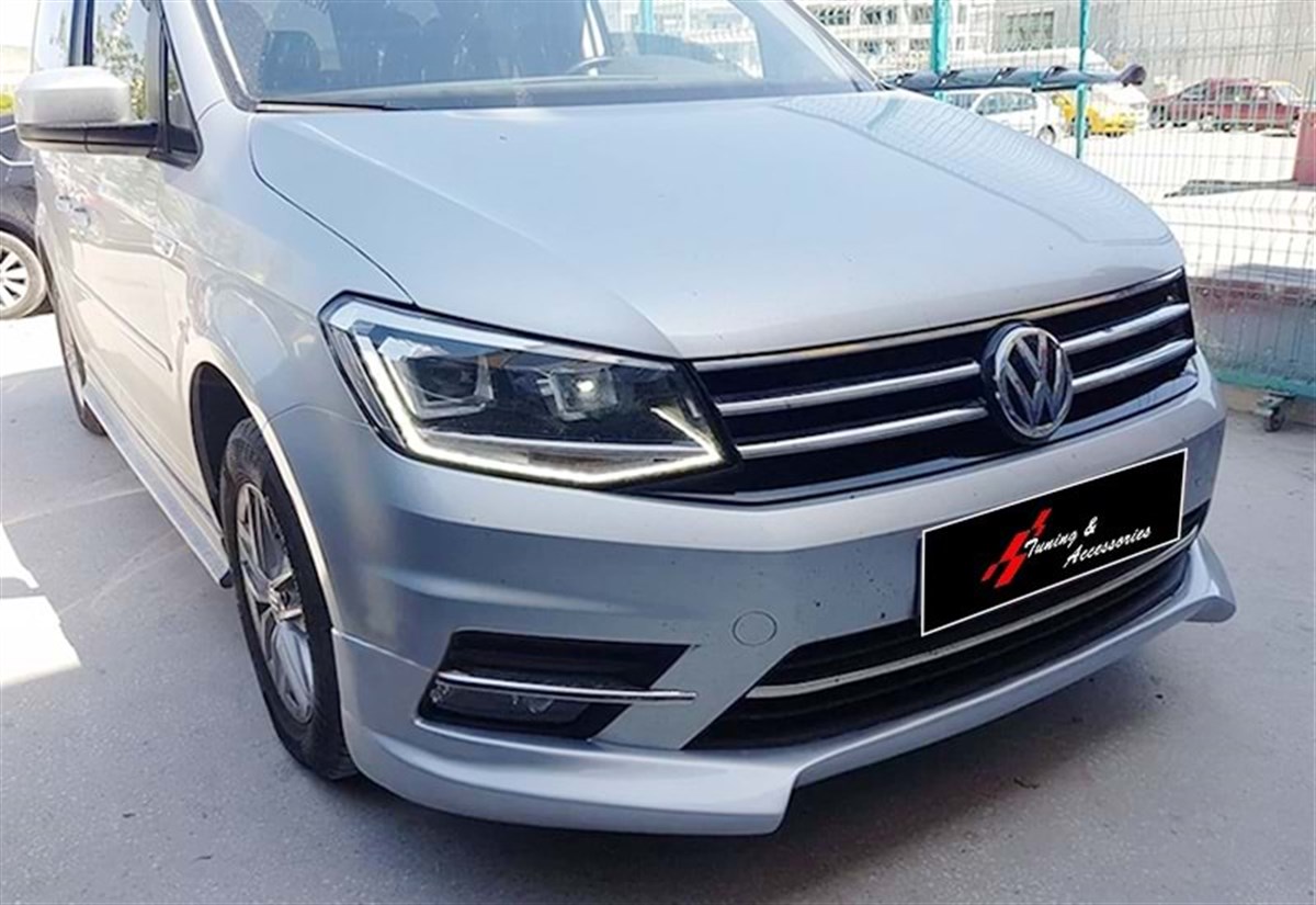 Caddy Mk3 FL2 Rieger Model Front Lip Raw Surface Vacuum Plastic  2015-2020 2015 - 2020  Caddy Mk3 FL2