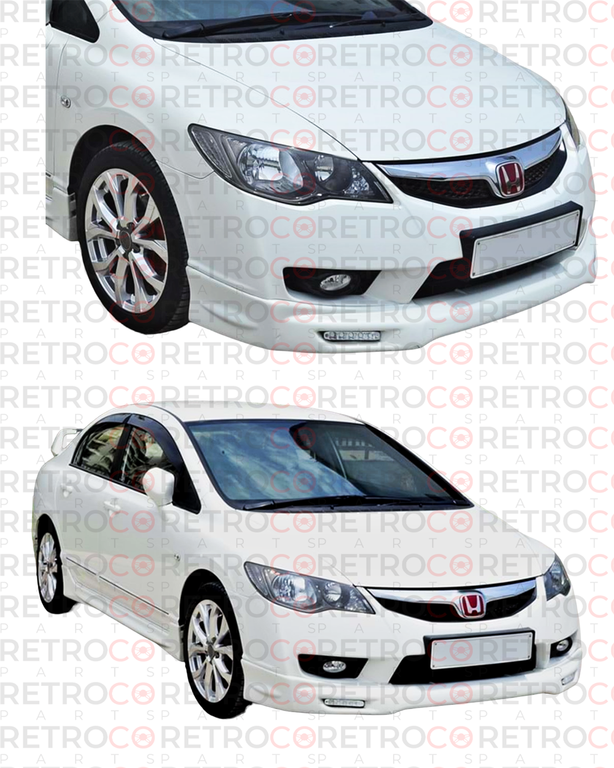 Civic FD6 FL Mugen Model Front Lip Raw Surface Vacuum Plastic  2009-2011 FD6 FL