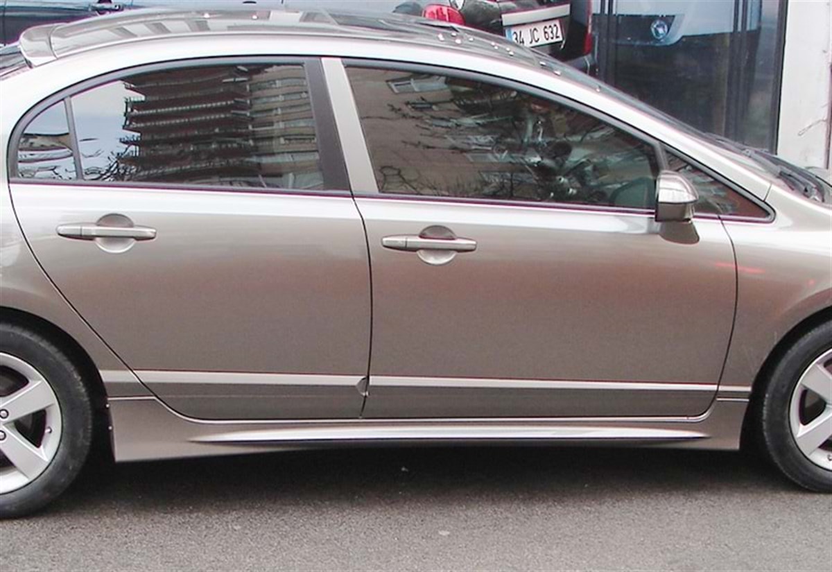 Civic FD6 Mugen Side Skirts Raw Surface Vacuum Plastic  2006-2011 FD6 - FD6 FL