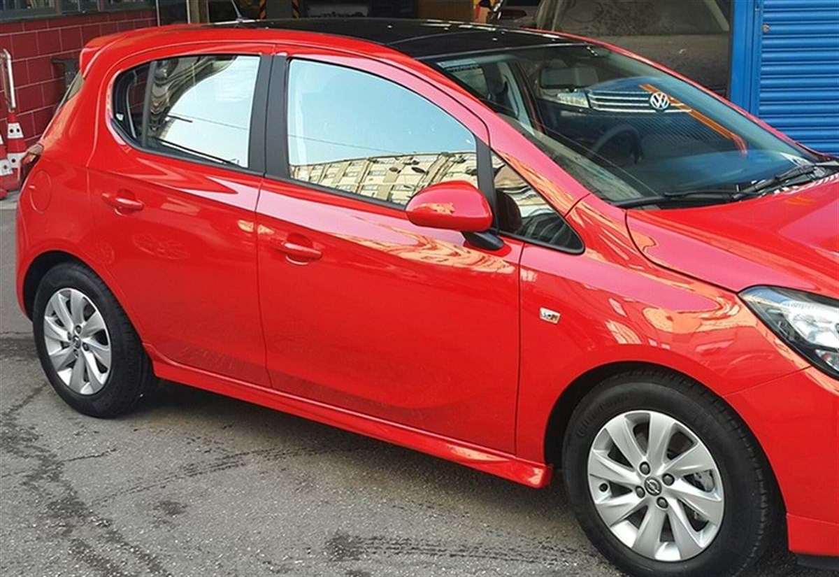 Corsa E Sport Side Skirts Raw Surface Vacuum Plastic  2014-2019 E