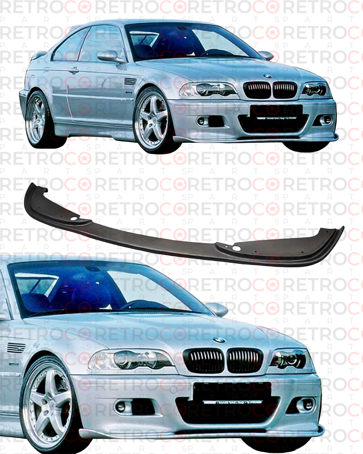 E46 Hamman Front Lip Piano Black Vacuum  1997-2006 E46 E46LCI