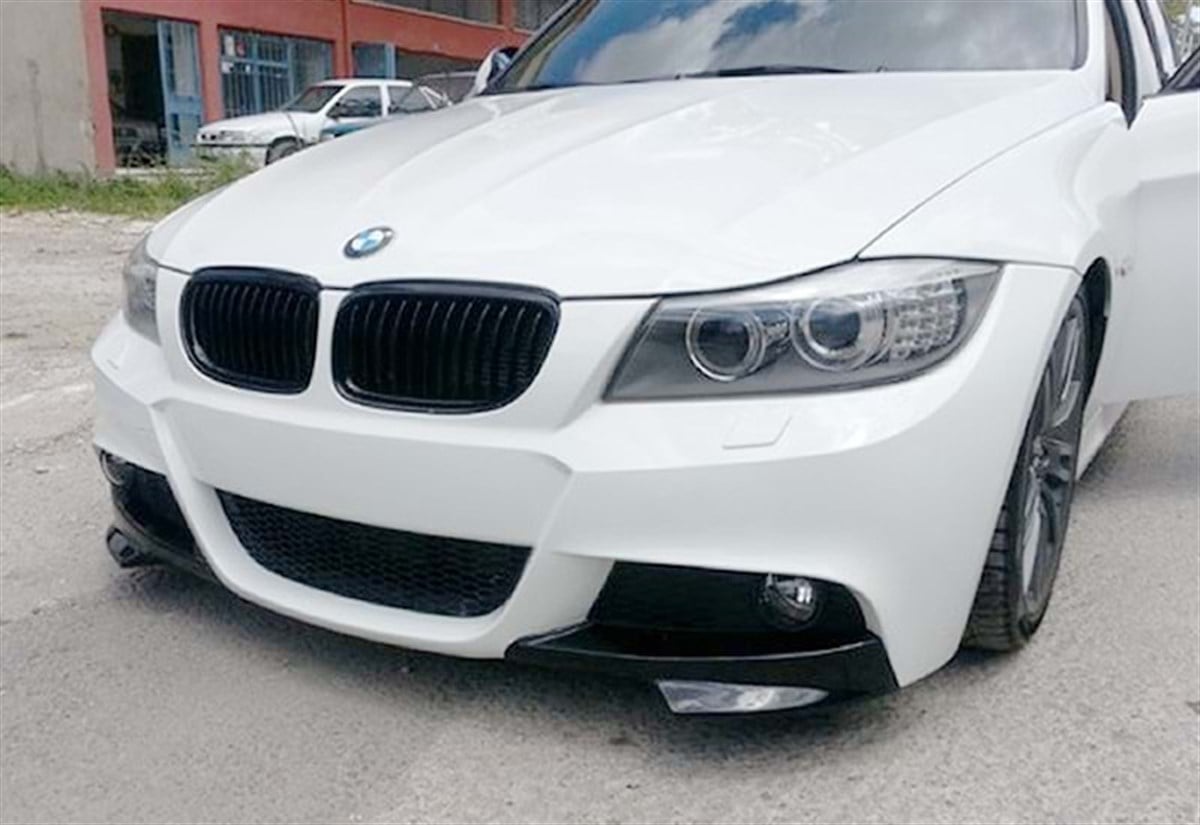 E90 LCI M Technic Front Flaps Piano Black Vacuum Plastic  2008-2011 E90 LCI