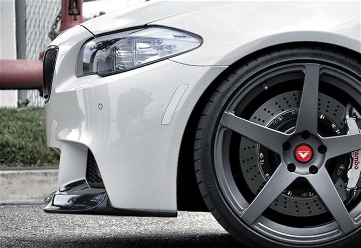 F10 Vorstainer Front Lip Piano Black Vacuum Plastic  2010-2017  F10-F10 LCI