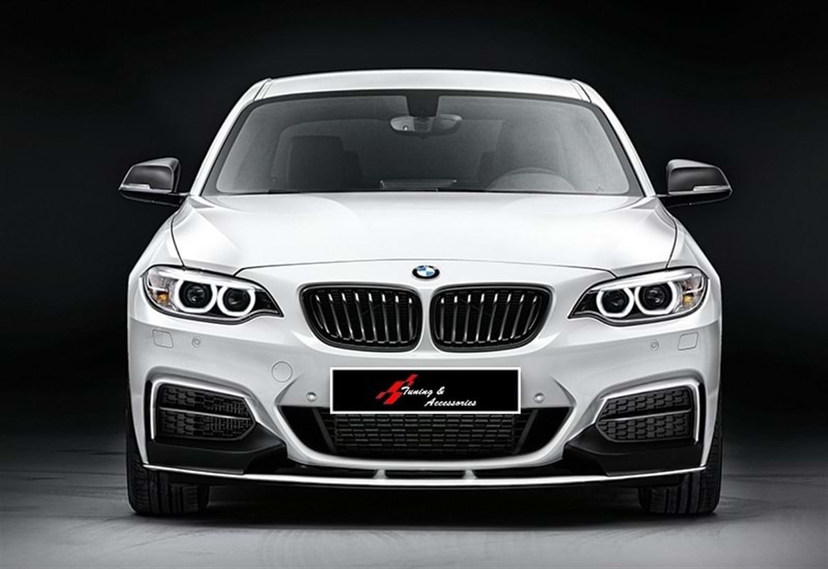 F22 M Performance Front Lip Piano Black Vacuum Plastic  2013 - Later