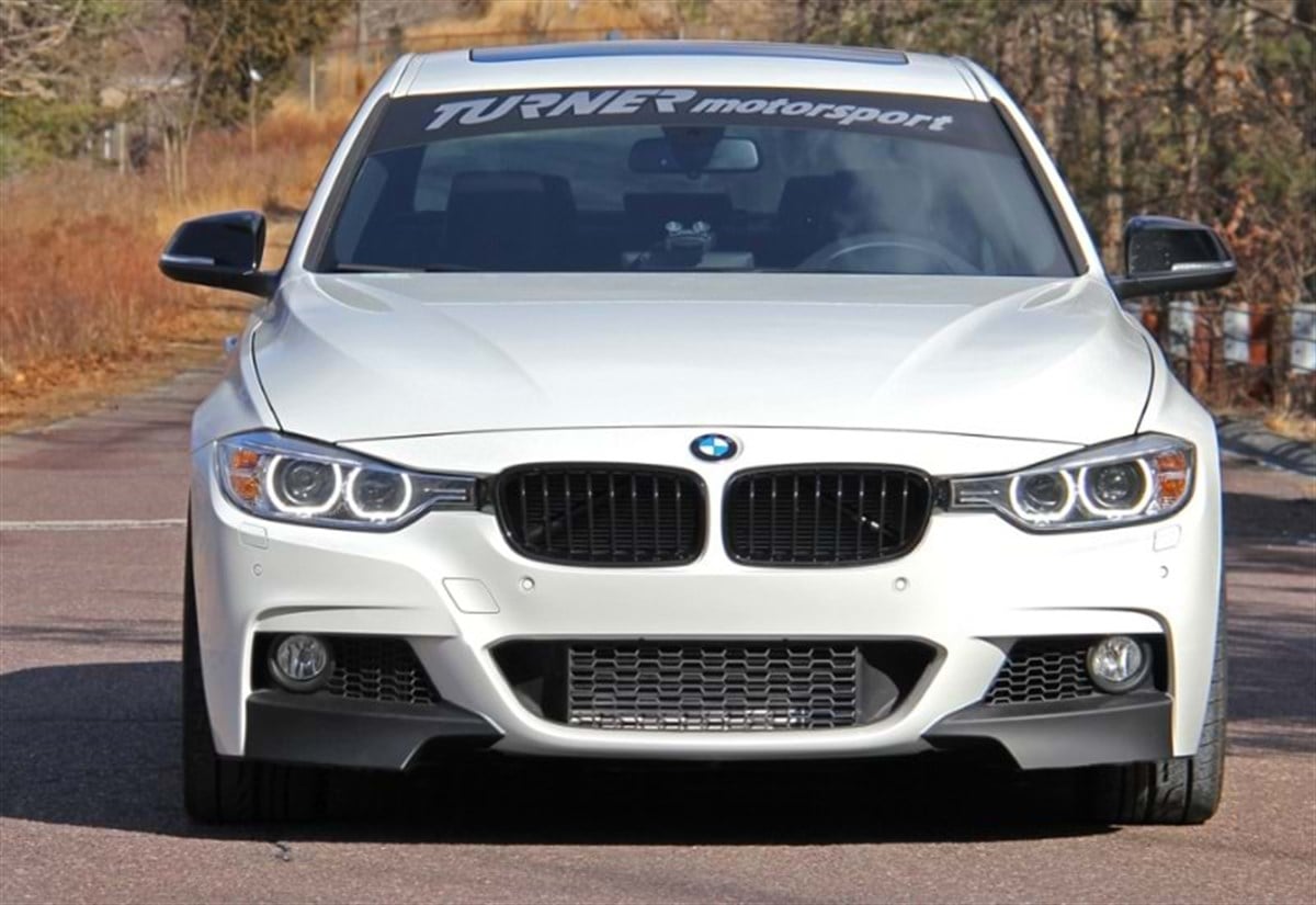 F30 M Performance Front Flaps Piano Black Vacuum Plastic  2012-2018 F30 F30 LCI